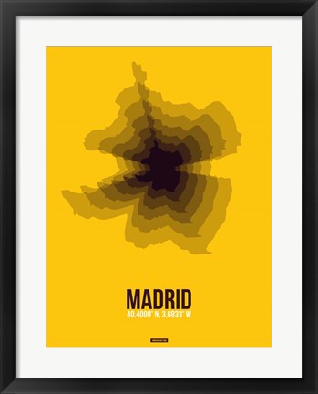 Framed Madrid Radiant Map 3 Print