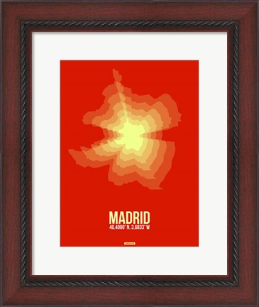 Framed Madrid Radiant Map 4 Print