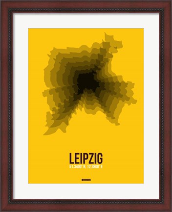Framed Leipzig Radiant Map 1 Print