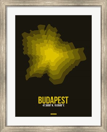 Framed Budapest Radiant Map 1 Print