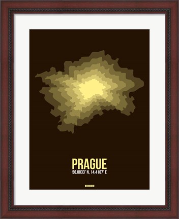 Framed Prague Radiant Map 1 Print