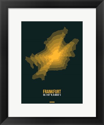 Framed Frankfurt Radiant Map 1 Print