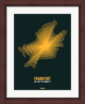 Framed Frankfurt Radiant Map 1 Print