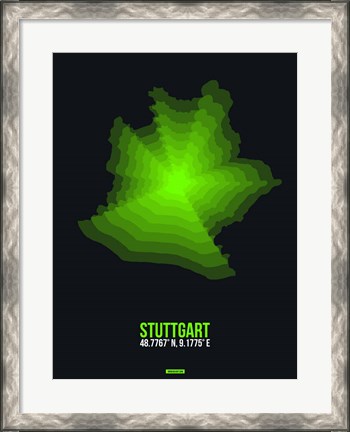 Framed Stuttgart Radiant Map 3 Print