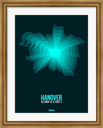 Framed Hanover Radiant Map 2 Print