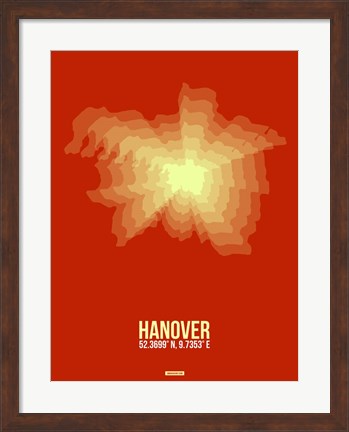 Framed Hanover Radiant Map 3 Print