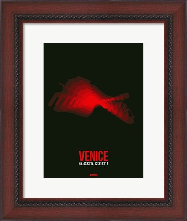 Framed Venice Radiant Map 3 Print