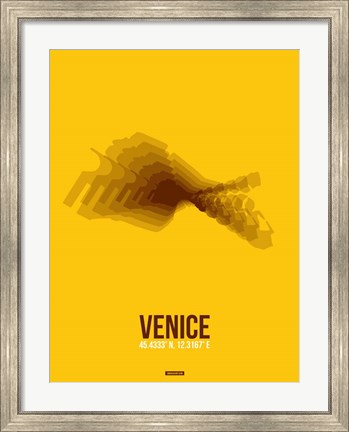 Framed Venice Radiant Map 4 Print