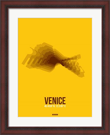 Framed Venice Radiant Map 4 Print