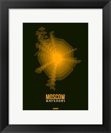 Framed Moscow Radiant Map 2 Print