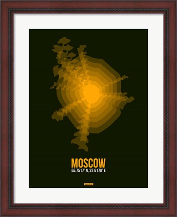 Framed Moscow Radiant Map 2 Print