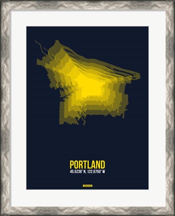 Framed Portland Radiant Map 4 Print