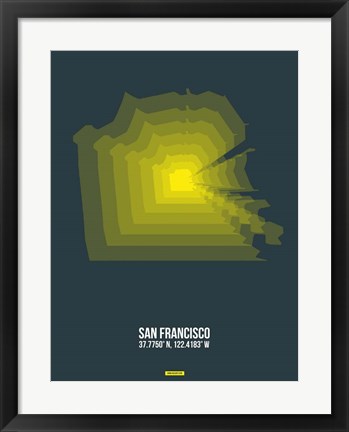 Framed San Francisco Radiant Map 1 Print