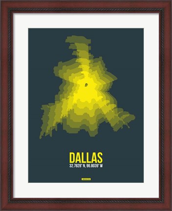Framed Dallas Radiant Map 1 Print