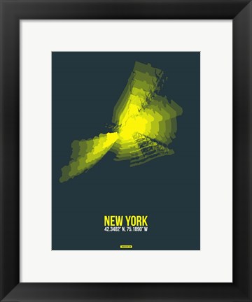 Framed New York Radiant Map 1 Print