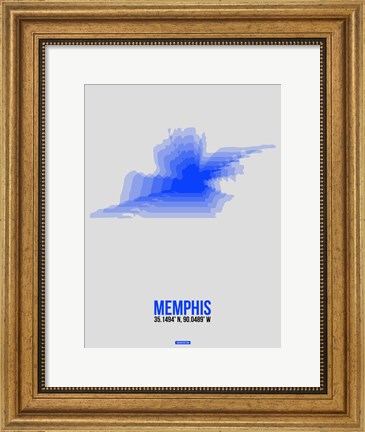 Framed Memphis Radiant Map 3 Print