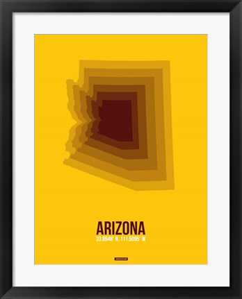Framed Arizona Radiant Map 3A Print