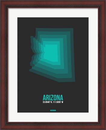 Framed Arizona Radiant Map 5A Print