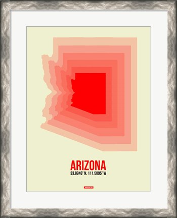 Framed Arizona Radiant Map 1B Print