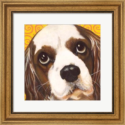 Framed Dlynn&#39;s Dogs - Charlie Print