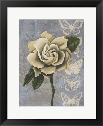 Framed Blissful Gardenia I Print