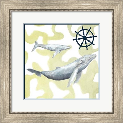 Framed Whale Composition I Print