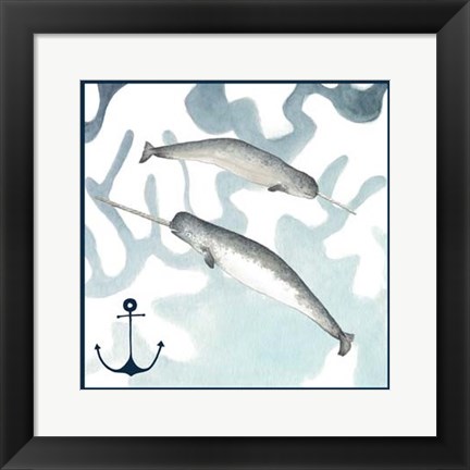 Framed Whale Composition II Print