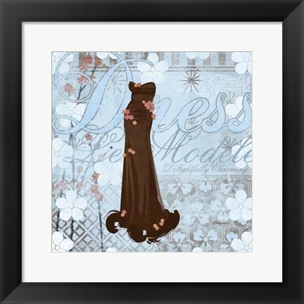 Framed Haute in Blue I Print