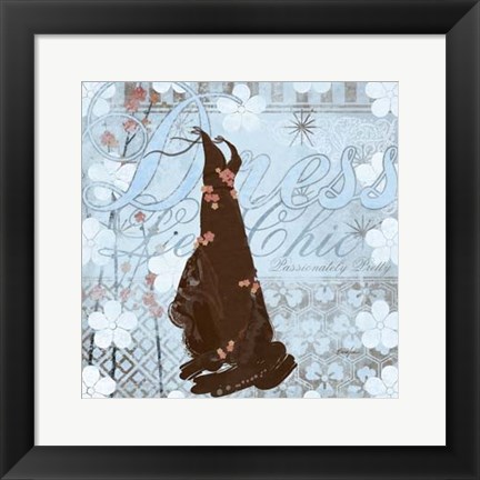 Framed Haute in Blue II Print