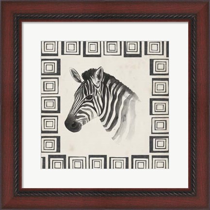 Framed Safari Zebra II Print