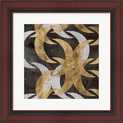 Framed Golden Wave I Print