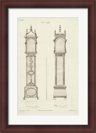 Framed Chippendale Clock Cases I Print