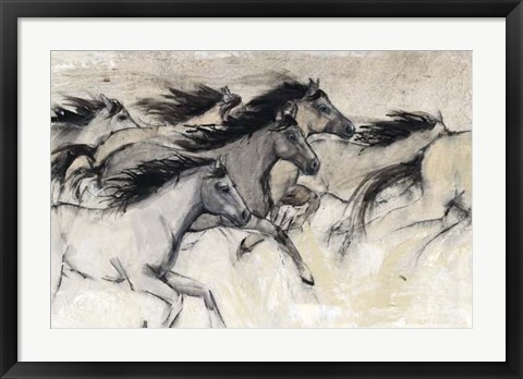 Framed Horses in Motion I Print