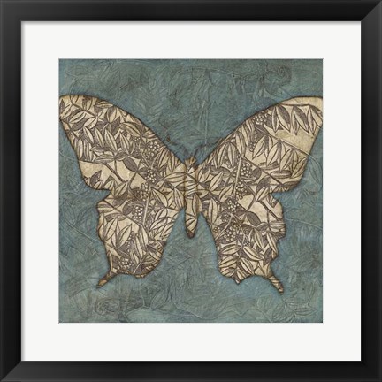 Framed Collage Butterfly II Print