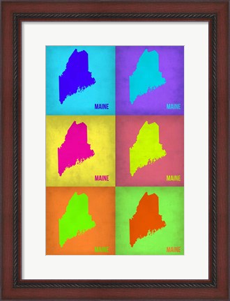 Framed Main Pop Art Map 1 Print