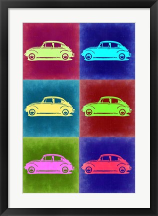 Framed VW Beetle Pop Art 2 Print
