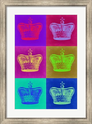 Framed Crown Pop Art 2 Print