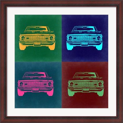 Framed Chevy Camaro Pop Art 2 Print