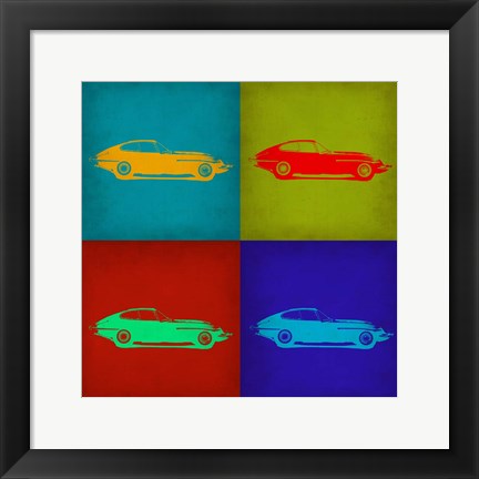Framed Jaguar E Type Pop Art 1 Print