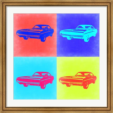 Framed Dodge Charger Pop Art 2 Print