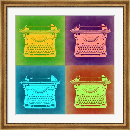 Framed Vintage Typewriter Pop Art 1 Print