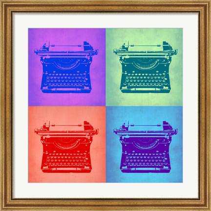 Framed Vintage Typewriter Pop Art 2 Print