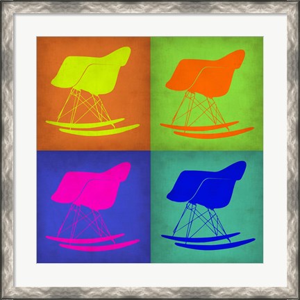 Framed Eames Rocking Chair Pop Art 3 Print