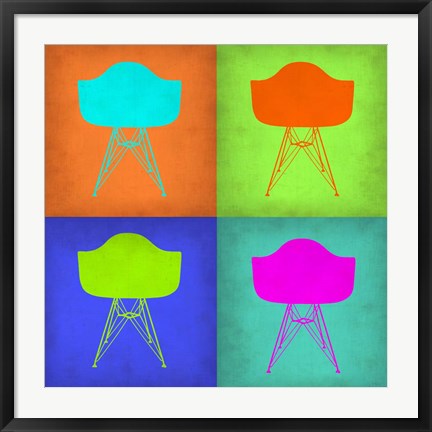 Framed Eames Chair Pop Art 1 Print