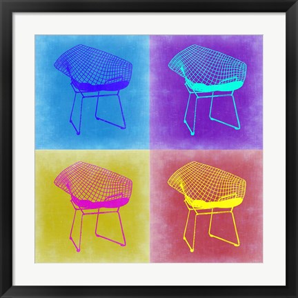 Framed Brickel Chair Pop Art 2 Print