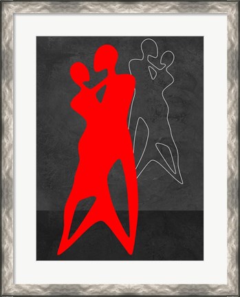 Framed Red Couple Dance Print