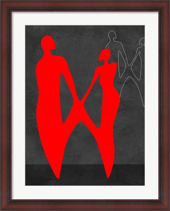 Framed Red Couple 2 Print