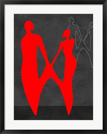 Framed Red Couple 2 Print