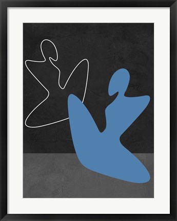 Framed Blue Girl Print