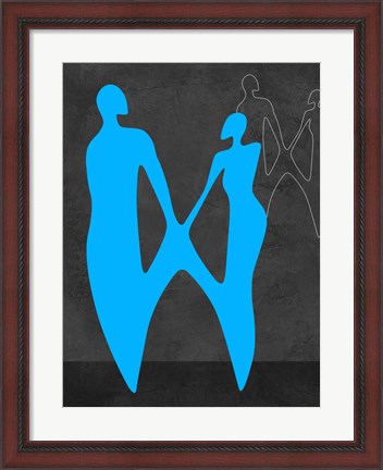 Framed Blue Couple Print